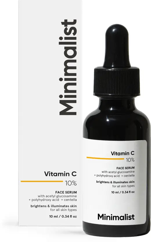 Minimalist Vitamin C serum 10% for Skin Brightening, UV Damage & Glow(Stable Vit C serum)  (10 ml)